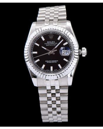 Rolex Men s Stainless Steel Datejust Watches Black