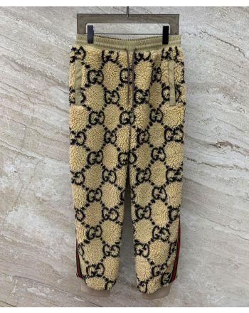 Gucci Women's GG Jacquard Track Bottoms Khaki