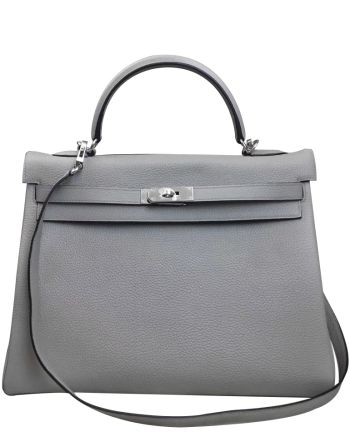 Hermes Kelly Bag 35 Togo Leather Gray