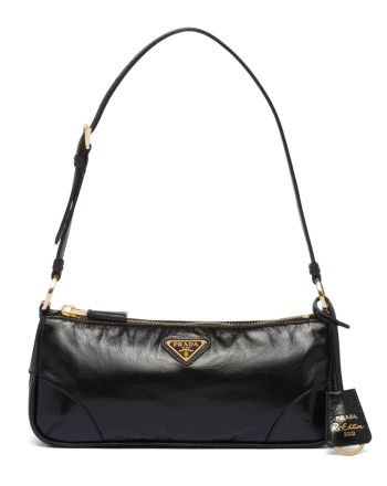 Prada Re-Edition 2002 Small Leather Shoulder Bag 1BC201 Black