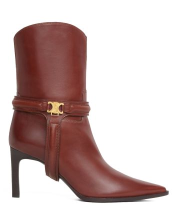 Celine Women's Verneuil Triomphe Harness Low Boot In Calfskin