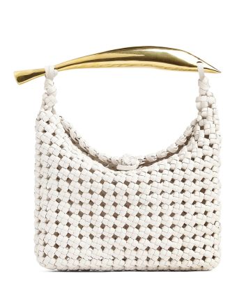 Bottega Veneta Sardine Top Handle Bag Cream