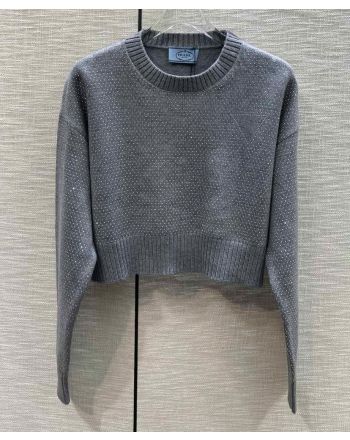 Prada Women's Knitted Sweaters Gray