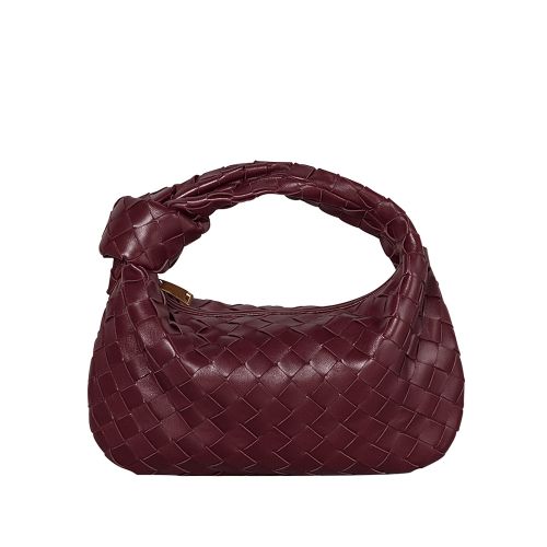 Bottega Veneta Rounded mini hobo bag in woven leather 