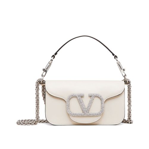 Valentino Loco Small Shoulder Bag With Jewel Logo 