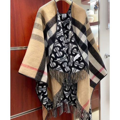 Burberry Women's Reversible Exclusive Logo Wool Blend Shawl